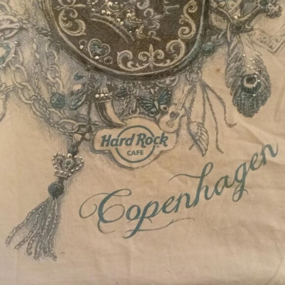 Vintage Y2K Hard Rock Couture Copenhagen Tee | Embellished Rhinestone Graphic - Picture 6 of 9